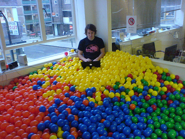 Programmer in a sea of balls