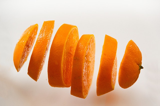 A sliced orange